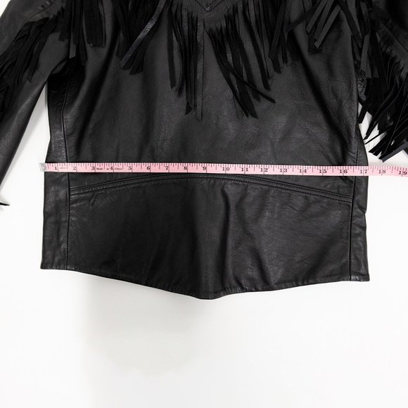 Philosophy Di Lorenzo Serafini black fringe buffalo leather jacket - Picture 12 of 16